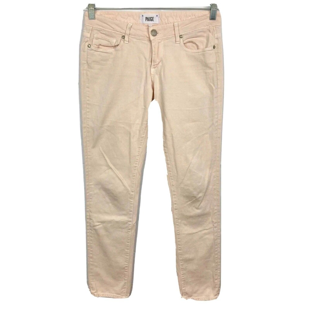 Paige‎ Jeans Womens Sz 24 Light Pink Denim Jimmy Jimmy Skinny Cotton